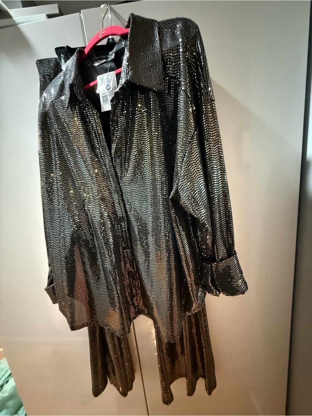 Forever 21 Black Sequin Pants Set NWT
